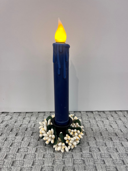 NAVY 7" LED TAPER TIMER CANDLE