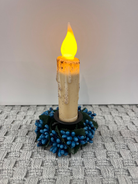 4" TIMER TAPER CANDLE CREAM W/ CINNAMON