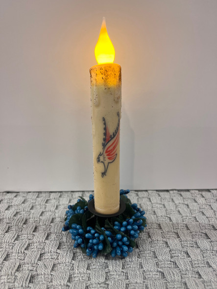 American / Patriot Eagle 7" LED TAPER TIMER CANDLE