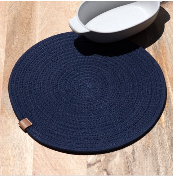 13" ROUND NAVY BLUE PLACEMAT