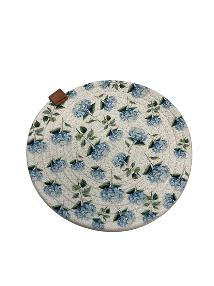 8" HYDRANGEA ROUND HOT PAD PDQP012