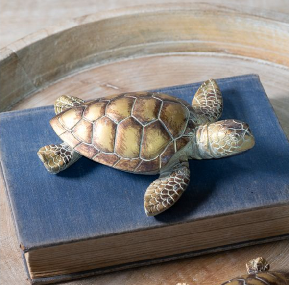  5.9" GOLD SEA TURTLE