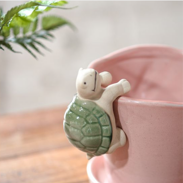 GREEN TURTLE POT HANGER