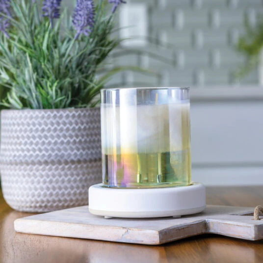 TIMER CANDLE PLATE WARMER WHITE
