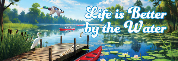 BY THE WATER SIGNATURE SIGN