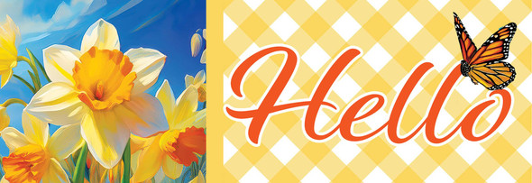 DAFFODILS AND BUTTERFLY SIGNATURE