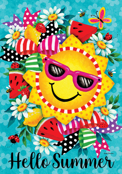 HELLO SUMMER GARDEN FLAG