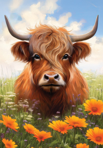 HIGHLAND COW GARDEN FLAG