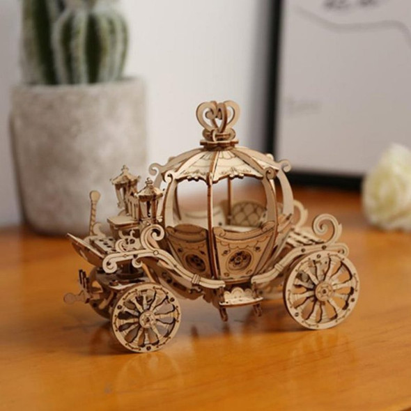 3D WOODEN PUZZLE PUMPKIN CART