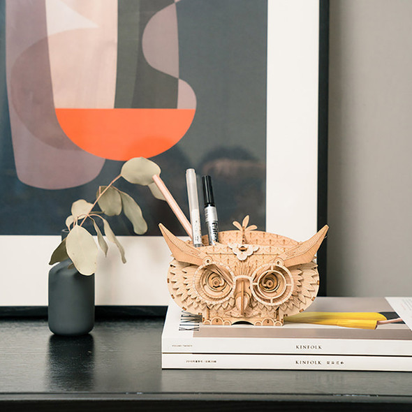 3D WOODEN PUZZLE-OWL STORAGE BOX