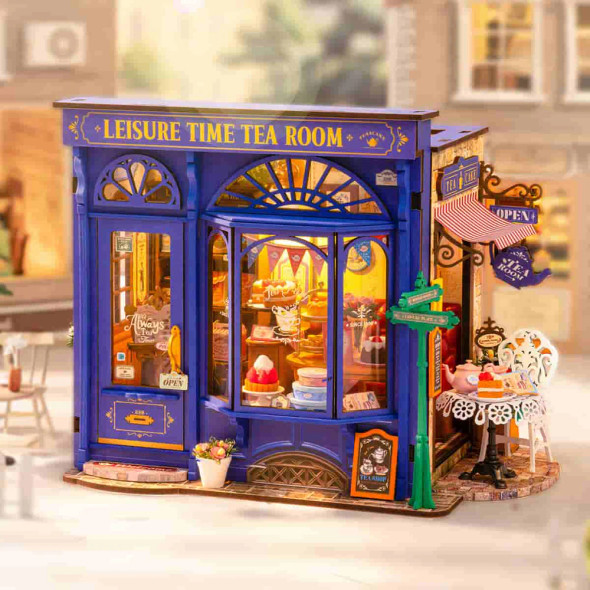 DIY MINIATURE HOUSE KIT - LEISURE TIME TEA ROOM