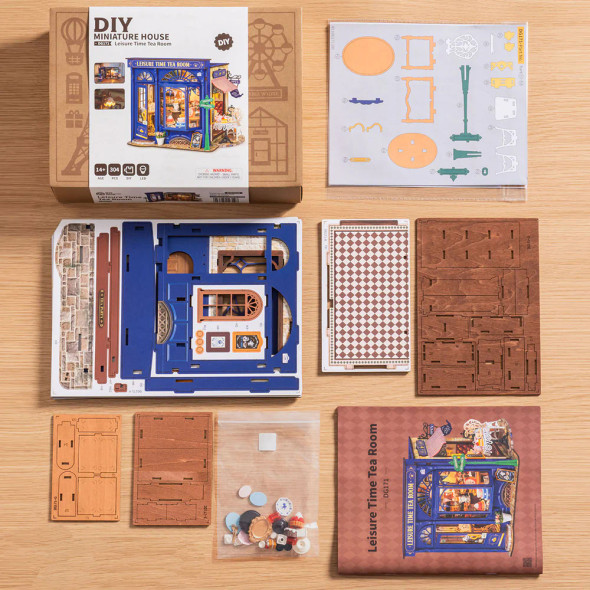 DIY MINIATURE HOUSE KIT - LEISURE TIME TEA ROOM