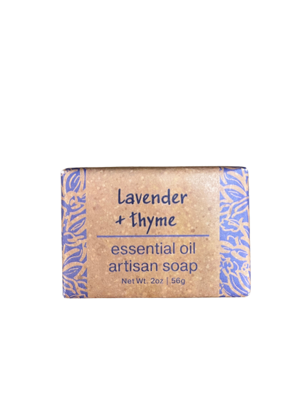 LAVENDER & THYME ESSENTIAL OIL WRAP SOAP 2 OZ