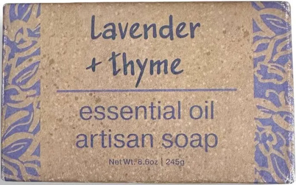 LAVENDER & THYME ESSENTIAL OIL WRAP SOAP 8.6 OZ