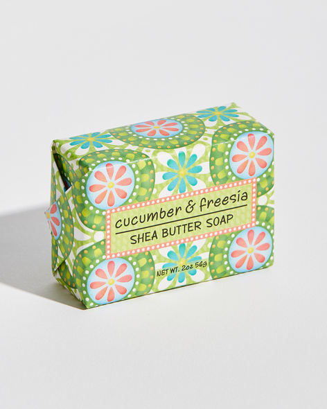 CUCUMBER & FREESIA GARDEN WRAP SOAP 2OZ