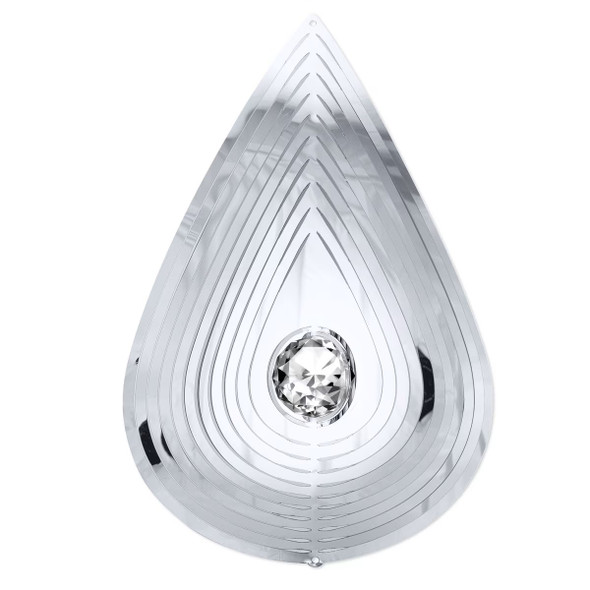 CRYSTAL MIRROR TEARDROP WIND SPINNER