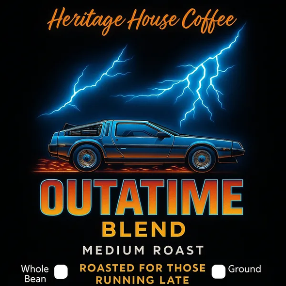 Our OUTATIME Medium Roast Special Blend is a smooth, medium-to-full bodied roast with layers of delicious boldness. Its low acidity and balanced structure create a velvety, rounded cup that finishes clean with a warm, lingering depth. Crafted to be your everyday favorite, it's bold enough to stand out yet smooth to sip all day.