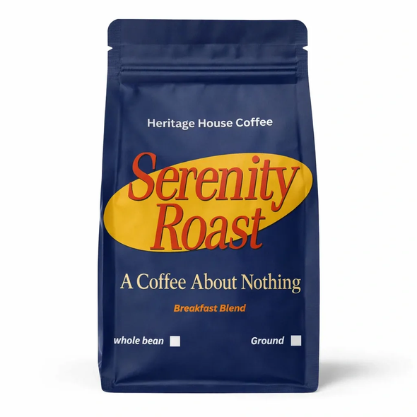Our Serenity Roast Breakfast Blend is bright, smooth, and beautifully balanced. Light citrus notes meet a gentle sweetness, creating a clean, easy-drinking cup with a crisp finish. It's a mellow, refreshing roast that's perfect for starting your morning with clarity and comfort.