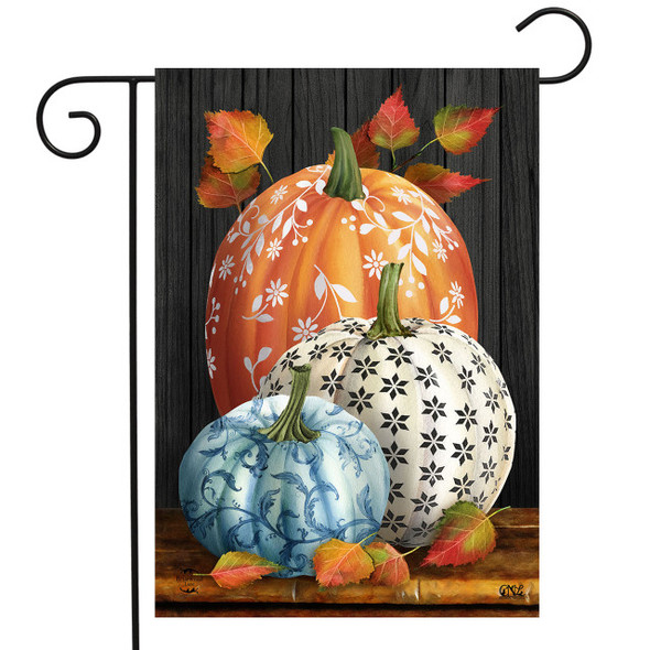 ELEGANT PUMPKINS GARDEN FLAG