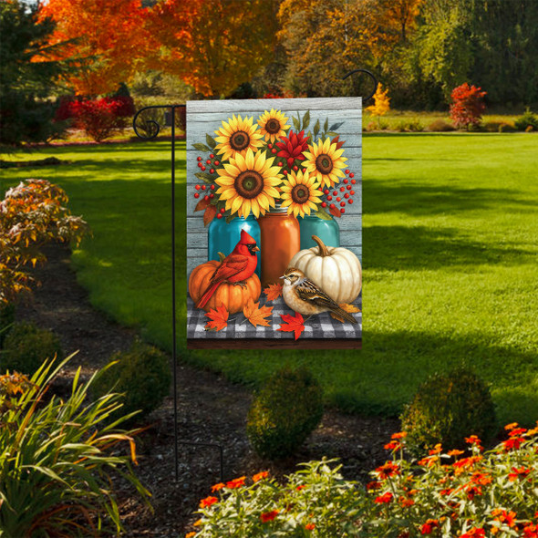 AUTUMN STILL LIFE GARDEN FLAG