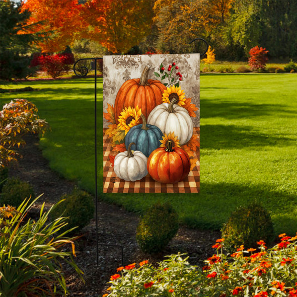 PUMPKIN HARVEST GARDEN FLAG
