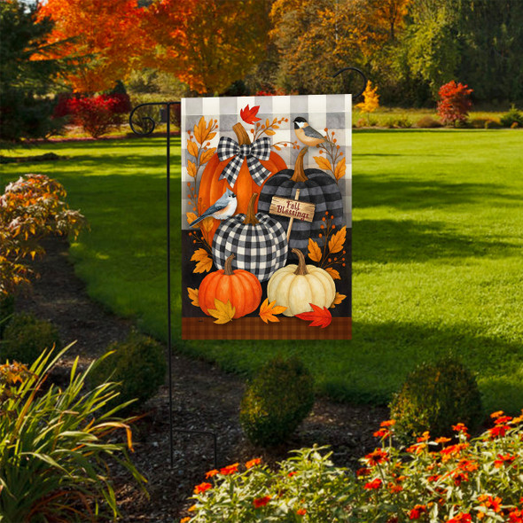 FALL BLESSINGS PUMPKINS GARDEN FLAG