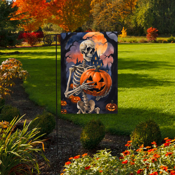 SKELETON JACK GARDEN FLAG