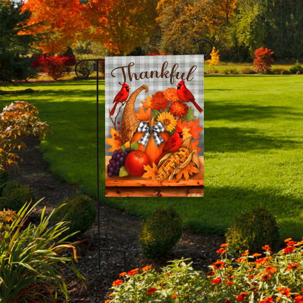 THANKFUL GATHERING GARDEN FLAG