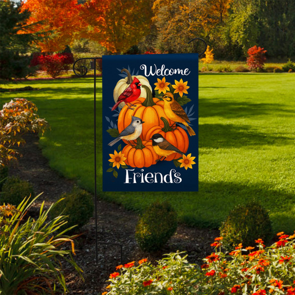 PUMPKIN PATCH FRIENDS GARDEN FLAG