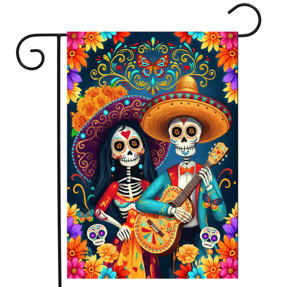 DAY OF THE DEAD GARDEN FLAG