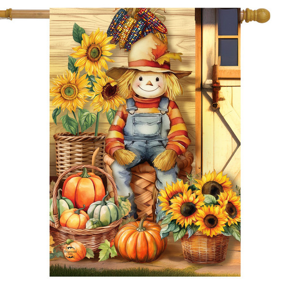 COUNTRY SCARECROW HOUSE FLAG