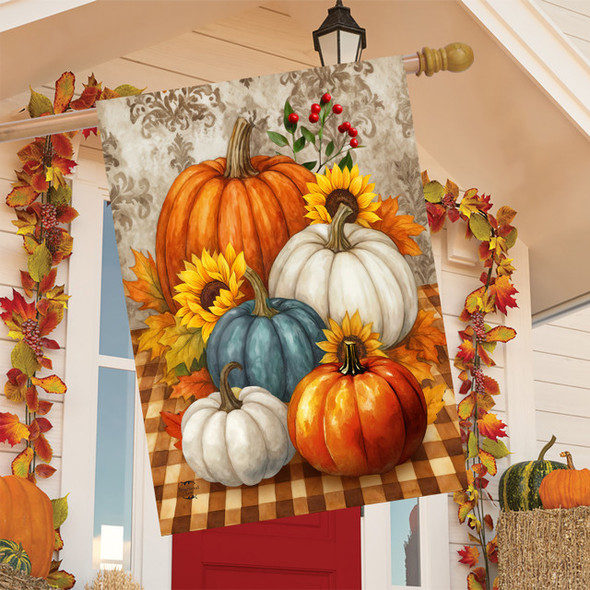PUMPKIN HARVEST HOUSE FLAG