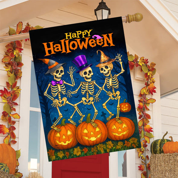 SKELETON DANCE PARTY HOUSE FLAG