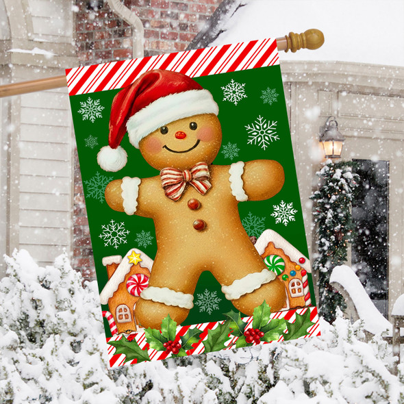GINGERBREAD LANE HOUSE FLAG