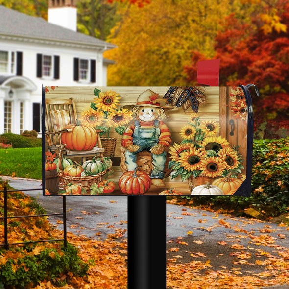 COUNTRY SCARECROW MAILBOX COVER