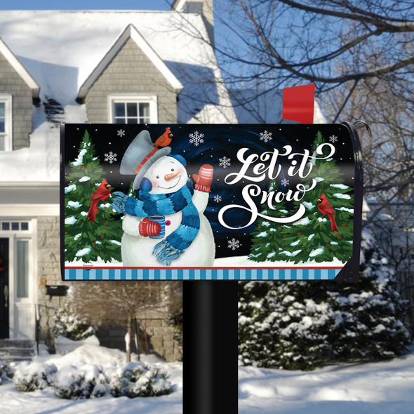 SNOWMAN GREETING MAILBOX COVER