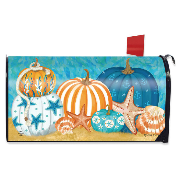 COASTAL HARVEST PUMPKINS MAILBOX COVER