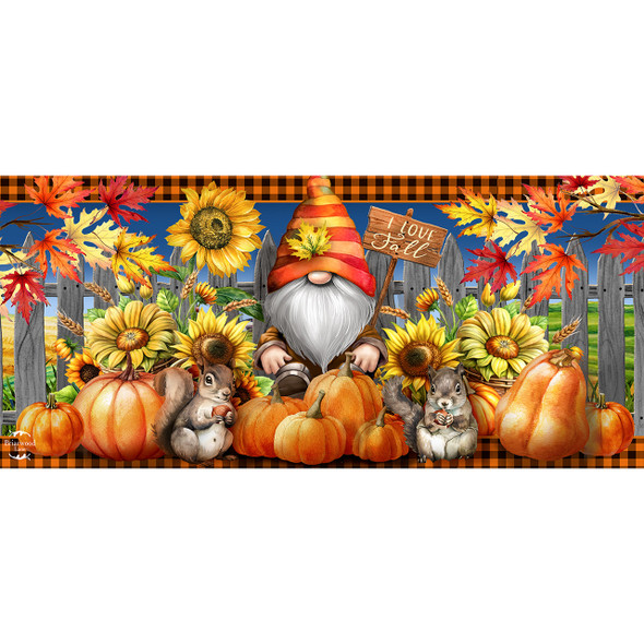 GNOME AND PUMPKIN MINI MAT