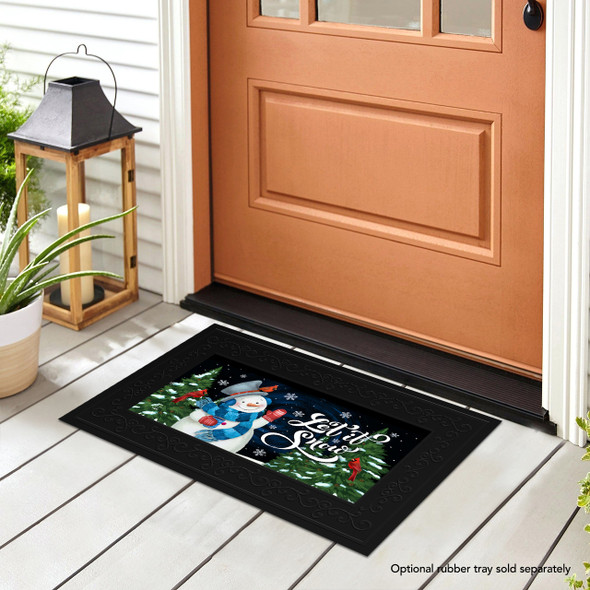 SNOWMAN GREETING MINI MAT