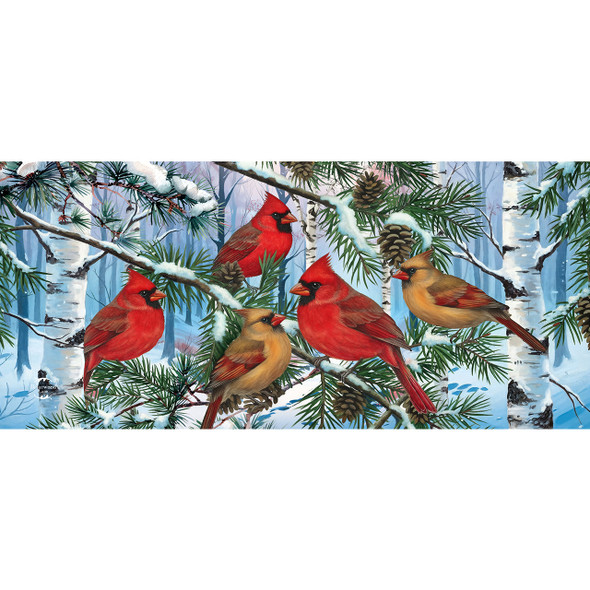 WOODLAND WINTER CARDINALS MINI MAT