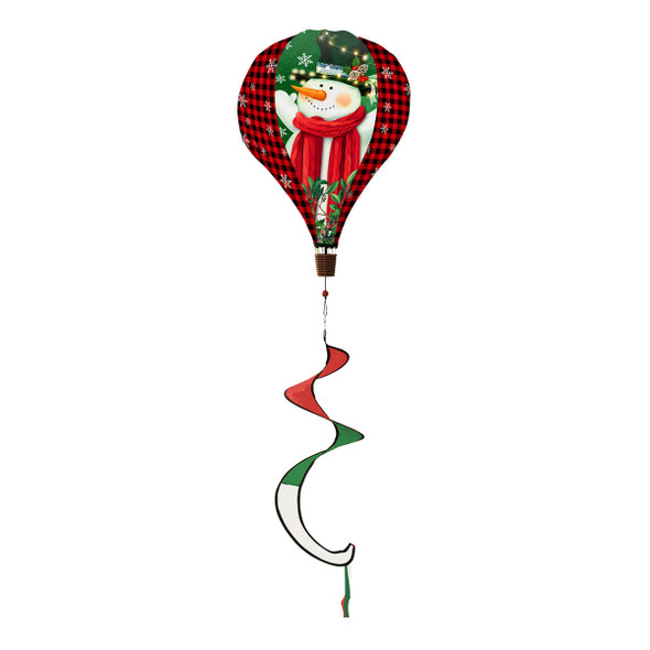 SNOWMAN IN LIGHTS HOT AIR BALLOON