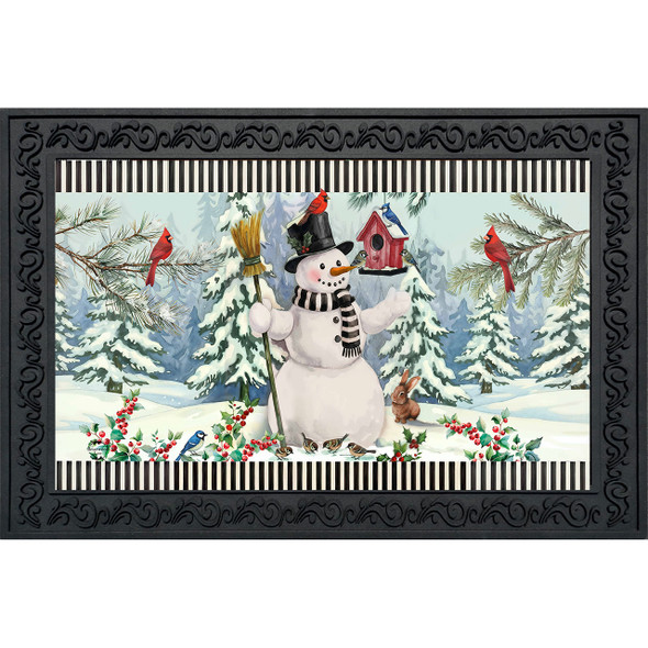 WINTER WELCOME SNOWMAN DOORMAT