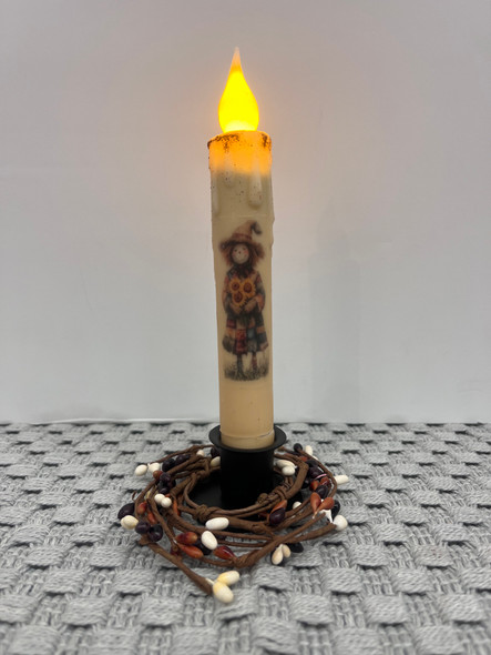 7" TIMER TAPER SCARECROW & SUNFLOWER (157171)
