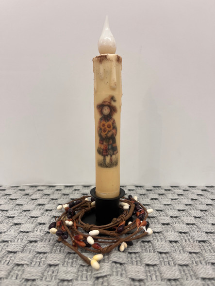 7" TIMER TAPER SCARECROW & SUNFLOWER (157171)