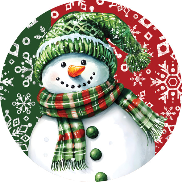 Red and Green SNOWMAN ACCENT MAGNET