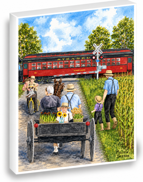 AMISH AND RAILROAD 2A SHELFIE-3D