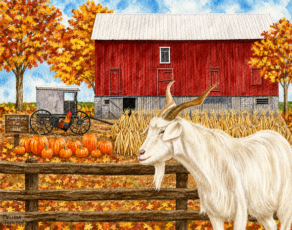 GOAT IN THE FALL SHELFIE
