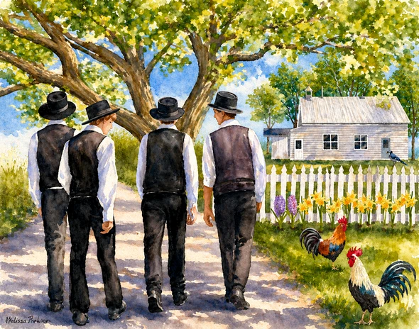 AMISH BOYS AND SCHOOL SHELFIE