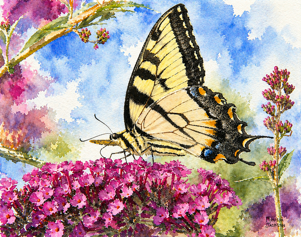 BUTTERFLY AND FLOWERS SHELFIE