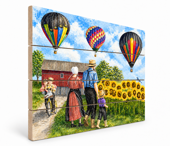 Balloons and Sunflowers 9x12 - MJ